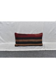 Resim Zehra Abla Halı Yeni El Dokuma Dekoratif Lumbar Kilim Kırlent Yastık Kılıfı 6164 