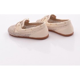 Resim Dgn B00112 Kadin Delikli Oxford Ayakkabi Bej 