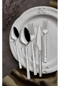 Resim Onon İnci 12 Kişilik 77 Parça Çatal Kaşık Bıçak Takımı 