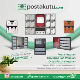 Resim 1001 Dijital - 18 Dairelik Apartman Ilan Panolu Posta Kutusu 