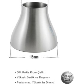 Resim Krom Redüktör - Daraltıcı Redüksiyon - Paslanmaz Çelik Konik Boru 