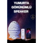 Resim Techno Stock Yumurta Şeklinde Su Dalgalı Bluetooth Speaker Lamba Renkli Şarjlı 