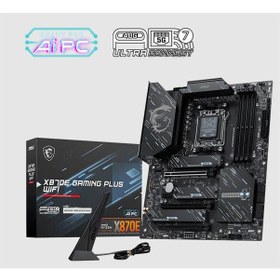 Resim Msı X870e Gamıng Plus Wıfı Ddr5 8200mt/s 1xhdmı 3xm.2 Usb Am5 Atx Amd Am5 9000/8000/7000 Serileri İle Uyumlu 