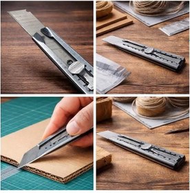 Resim Sunup Sn-27094 Metal 18 Mm Uçlu 15 Cm Falçata - Maket Bıçağı 