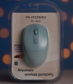 Resim S&S Platoon PL-1865 USB mavi siyah bluetooth ve 2.4 Ghz ŞARJLI KABLOSUZ MOUSE 