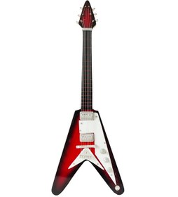 Resim El Yapımı 1/4 Ölçek Minyatür Elektro Gitar Gibson Flying V Red B. 
