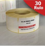 Resim 40X40 Termal Etiket 30 Rulo Barkod Etiket Kalite Barkod 