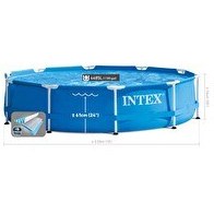 Resim Intex IH28200 305x76 CM Prefabrik Büyük Boy Aile Havuzu 