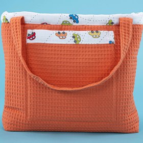 Resim Bebek Bakım Çantası - Turuncu Petek - Renkli Arabalar 