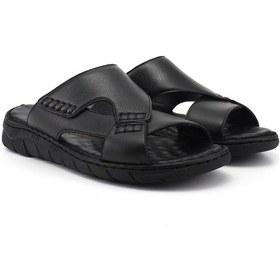 Resim Diğer Erkek Siyah Hakiki Deri Comfort Terlik Dyma83242827 