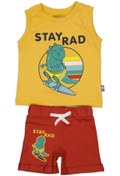 Resim Tolkids 9-24 Ay Dinazor Baskılı Erkek Bebek Şortlu 2'li Takım 