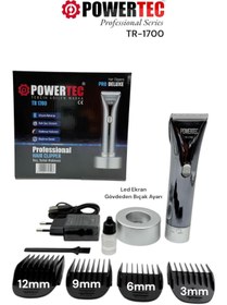 Resim Powertec TR-1700 Pro Deluxe Saç Sakal Kesim Makinesi 