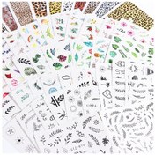 Resim Yifomall "48/68 Adet Şık Tırnak Çıkartması Seti - Su Transferli, Uzun Süre Kalıcı" 