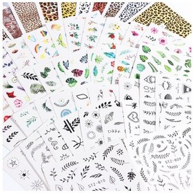 Resim Yifomall "48/68 Adet Şık Tırnak Çıkartması Seti - Su Transferli, Uzun Süre Kalıcı" 