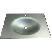 Resim Cam Lavabo 12 MM 70 x 56 CM Metalik Gri 