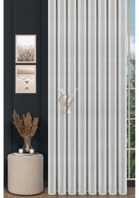 Resim 9193 Tül Perde V-gümüş Simli Gümüş 