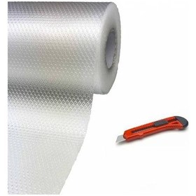 Resim Büro Ev Düzeni İçin 10mt Şeffaf Halı Kaydırmaz Raf Dolap Torpido Örtüsü Renkli 