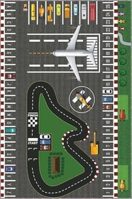 Resim Viva Home Kaymaz Taban Makinede Yıkanır Çocuk Halısı Airport Ar294 