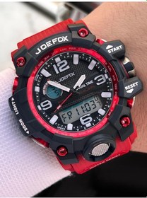 Resim Joefox Digital Ve Analog 2 Yıl Garantili Kronmetre+takvim+alarm+aydınlatma Erkek Kol Saati Joe.bk18 Siyah - Kırmızı 