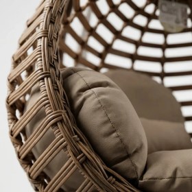 Resim Demharis Tek Kişilik Rattan Gümbet Bahçe Salıncağı Minderli Balkon Salıncağı 