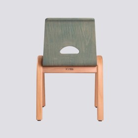 Resim 0.29 Çocuk Sandalyesi Yeşil - Naturel / W: 37 H: 55 D: 37 S: 28 