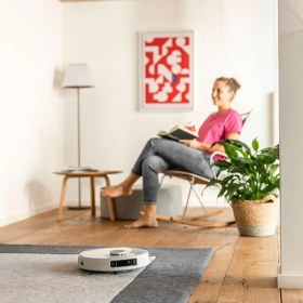 Resim Karcher Ultra Premium Robot Süpürge 5000PA Emiş Gücü, Wi-Fi Kontrol, Lidar Teknoloji - Luciole Beyaz Lambader Hediye! 