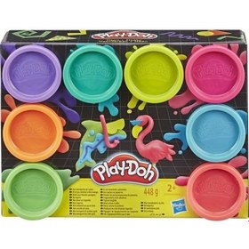 Resim Play-doh 8li Hamur Neon Renkler E5044-e5063 