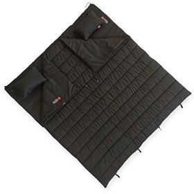 Resim Naturecamp Hati 350 -15 Derece Birleşebilir Çift Kişilik Yastıklı Siyah Uyku Tulumu 