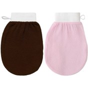 Resim Vkemall 150d Viskoz Lif Kumaş Yumuşak Duş Eldiveni - Cilt Dostu, Kahverengi Ve Pembe Seçenekli 