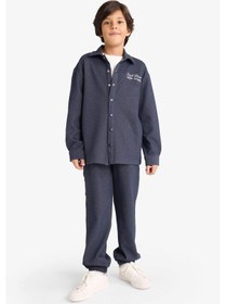 Resim Defacto Erkek Çocuk Oversize Geniş Kalıp Beli Lastikli Eşofman Altı G3274a825wnnv146 Lacivert-nv146 