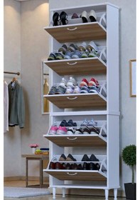 Resim Eliusta Cover 72 Cm Ayakkabılık Dış Kapı/koridor/giyim Odası Uygun Meşe Renk 72x205x26 Cm Ayakkabılık Meşe 