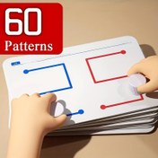 Resim 60 Yeniden Kullanılabilir Üç Zorluk Seviyesi Beyin Egzersiz Kartları, Tüm Beyin Eğitimi için Yaklaşık 20 Sayfa, Odaklanma ve İnce Motor Becerileri Gelişimi, Paskalya, Noel ve Doğum Günü Hediyeleri İçin Uygun 