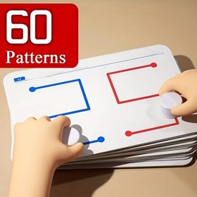 Resim 60 Yeniden Kullanılabilir Üç Zorluk Seviyesi Beyin Egzersiz Kartları, Tüm Beyin Eğitimi için Yaklaşık 20 Sayfa, Odaklanma ve İnce Motor Becerileri Gelişimi, Paskalya, Noel ve Doğum Günü Hediyeleri İçin Uygun 