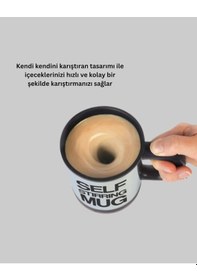 Resim Akıllı Kendi Kendini Karıştıran Termal Kupa - Paslanmaz Çelik 