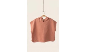 Resim Snowed Store %100 Organik Pamuk Müslin Krem Renk Panço/kaftan/bornoz - Nefes Alan Yumuşak Doku 