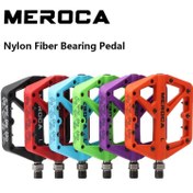 Resim 1 Çift Meroca Naylon Fiber Bisiklet Pedalları, Büyük Boyut, Kaymaz, Aşınmaya Dayanıklı, PA (Poliamid) Gövde, MTB ve Çok Amaçlı Bisikletlerle Uyumlu 