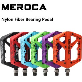 Resim 1 Çift Meroca Naylon Fiber Bisiklet Pedalları, Büyük Boyut, Kaymaz, Aşınmaya Dayanıklı, PA (Poliamid) Gövde, MTB ve Çok Amaçlı Bisikletlerle Uyumlu 