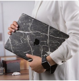 Resim Apple Uyumlu MacBook Air M1 Sert Kapak Kılıf Darbe Emici İnce Premium Koruyucu Çizik Önleyici A2337 A2179 A1932 Siyah 