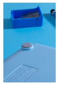 Resim Mobgift Renkli Yuvarak Tuşlu Şirin Hesap Makinası Açık Mavi 