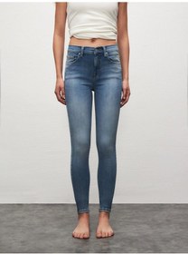 Resim Ltb Tanya X Dar Paça Orta Bel Jean Pantolon 010095103016041 55726 Orta Mavi 
