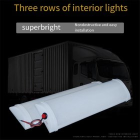 Resim Solar Sanc 12-80V 72LED Iç Aydınlatma Şeridi Tavan Lambası Kabin Rv Römorku Için (Yurt Dışından) 