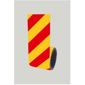 Resim Kırmızı - Sarı Reflektif Bant, Reflektif Şerit 10 Cm X 10 M (534231314) 