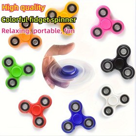 Resim Renkli 3 Parmaklı El Döndürücü - Rahatlatıcı Fidget Oyuncak, Ofis & Dış Mekanlar İçin Taşınabilir 