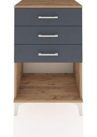 Resim Hyperion Komodin 3 Çekmeceli 60x44x96 Çam-antrasit Çam 