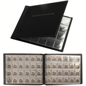 Resim 240 madeni para koleksiyonu için tasarlanmış bir saklama albümü. 