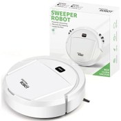 Resim Yeni Otomatik Robotlu Süpürge Akıllı Süpürme Kuru İslak Temizleme Makinesi Ev White Beyaz 