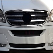 Resim Mercedes Sprinter W906 Uyumlu 2006-2014 Krom Ön Panjur 4 Parça Paslanmaz Çelik 
