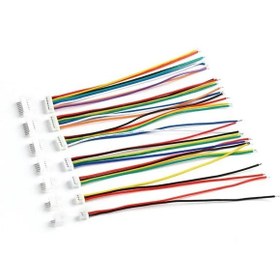 Resim 1,25mm JST 10 Pin Kablolu Konnektör Takım (180D Erkek)-20cm 