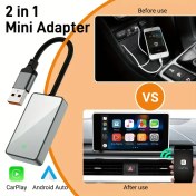 Resim XUDA 2025 Yeni Mini 2'li Kablosuz Araba ve Android Adaptörü Mini Kutu, Kablosuz, Hızlı, Yapışmış, USB Güçlü, 5V Çalışma Gerilimi, Kablosuz Arabalar için, Arabaların %99'u, XUDA ile, Pil Olmadan 