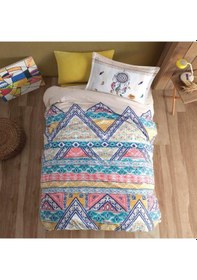 Resim Clasy Ranforce Nevresim Takımı Tek Kişilik Boho V1 Bej 
